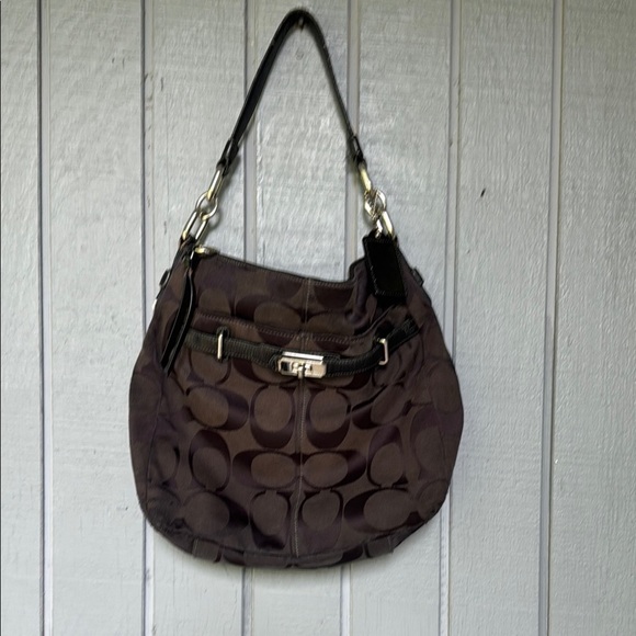 Coach Monogram Brown  Shoulder Bag - Picture 1 of 6